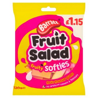 BARATT FRUIT SALAD FRUITY SOFTIES PM (120G)