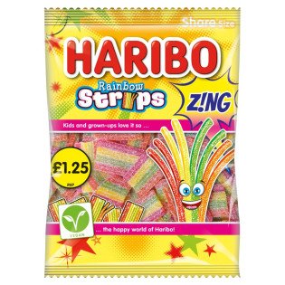 HARIBO RAINBOW STRIPS ZING PM(130G)