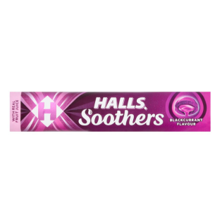 Halls Soothers Blackcurrant Lozenges Roll 45g