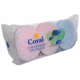 Coral Massage Sponges 3 Pack